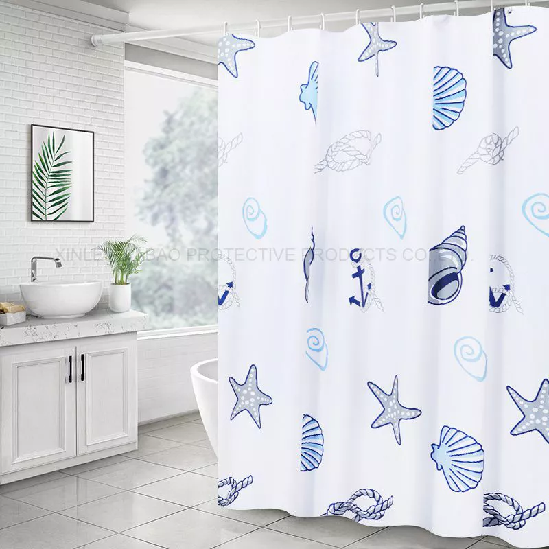 The Latest Underwater World design high grade the best price waterproof  bathroom shower curtains with 12 C hooks BHx-329